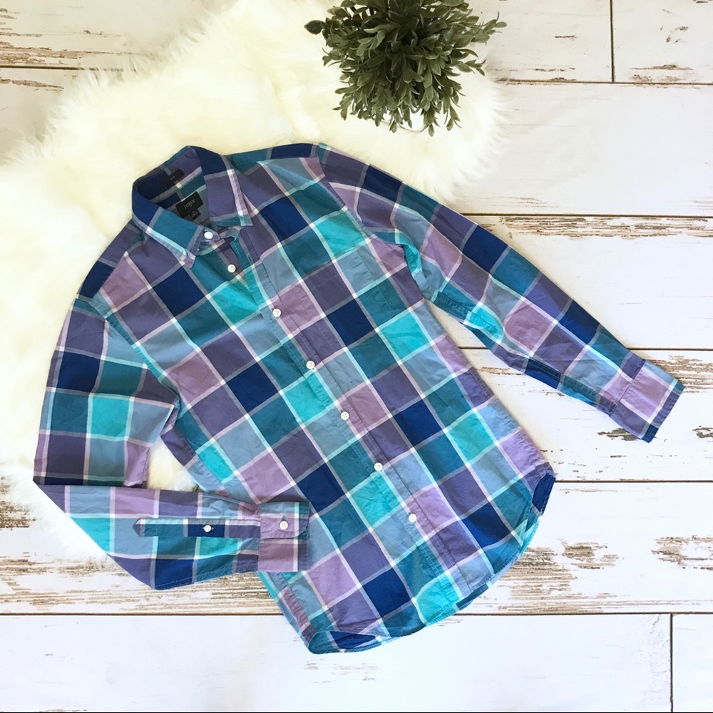 J. Crew | Multi Colored Flannel Button Down | XS